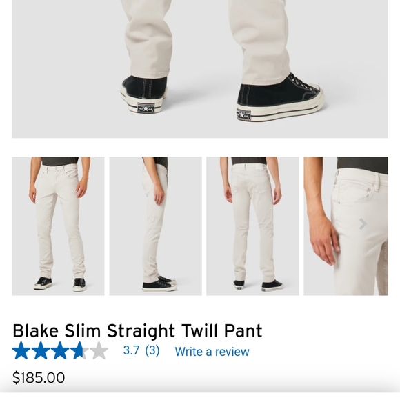 Hudson Blake Slim Straight Twill pants mens size 32 - Picture 13 of 13